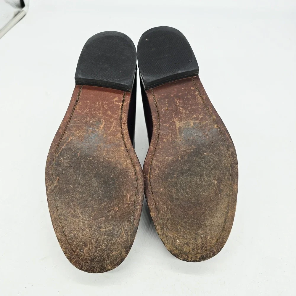 LL Bean Penny Loafers Mens 7.5 D Burgundy Cordovan Leather Beefroll Oxblood